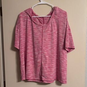 Lane Bryant Livi Pink Striped Hoodie